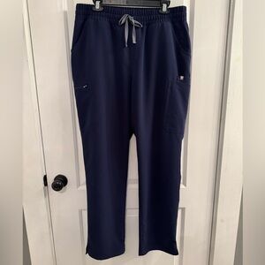 Figs High Waisted OG Scrunch Yola Skinny Scrub Pants Navy Blue XL Tall